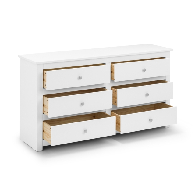 Radley - 6 Drawer Chest - White - Wooden - Happy Beds - image 1