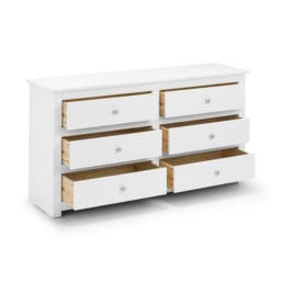 Radley - 6 Drawer Chest - White - Wooden - Happy Beds - thumbnail 1