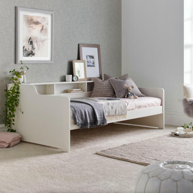 Tyler - Single - Day Bed Only - White - Wood - 3ft - Happy Beds - image 1