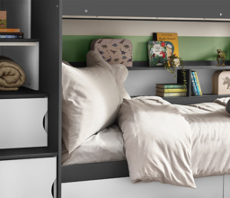Tuscan - Single - Staircase Bunk Bed - Grey/White - Wooden - 3ft - Happy Beds - thumbnail 5