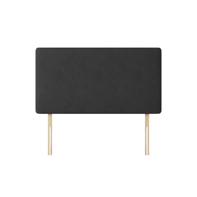 Cornell - Small Double - Plain Headboard - Dark Grey - Charcoal - Fabric - 4ft - Happy Beds - image 1