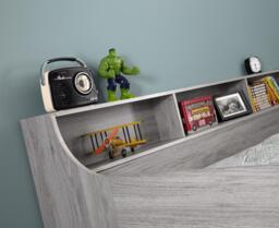 Jupiter - Single - Kids Mid Sleeper Cabin Bed - Grey - Wood - 3ft - Happy Beds - thumbnail 3