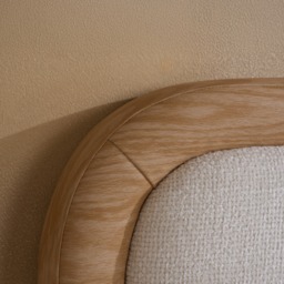 Girona - Double - Faux Wood-Effect Fabric Trim Bed - White - Fabric - 4ft6 - thumbnail 4