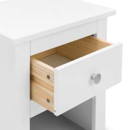 Radley - 1 Drawer Bedside Table - White - Wooden - Happy Beds - thumbnail 4