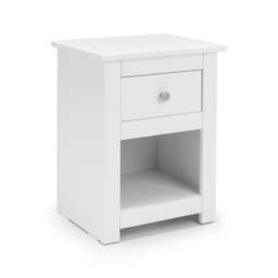 Radley - 1 Drawer Bedside Table - White - Wooden - Happy Beds - thumbnail 2