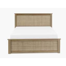 Padstow - King Size - Rattan Ottoman Storage Bed - Oak - Wooden - 5ft - Happy Beds - thumbnail 3