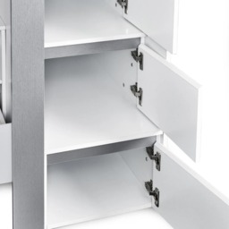 Gaia - Single - Storage High Sleeper with Shelving, Cupboards and Hanging Rail - White/Silver - Wooden - 3ft - thumbnail 4