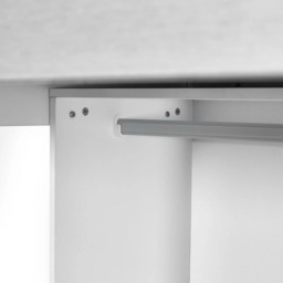 Gaia - Single - Storage High Sleeper with Shelving, Cupboards and Hanging Rail - White/Silver - Wooden - 3ft - thumbnail 2