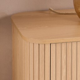 Axel - 6 Drawer Fluted Chest of Drawers - Oak – Wooden – Happy Beds - thumbnail 3