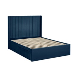 Leila - King-Size - Storage Bed - Blue - Velvet - 5ft - thumbnail 5