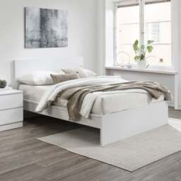 Oslo - Double - Low Foot-End Bed - White - Wooden - 4ft6 - Happy Beds - thumbnail 1