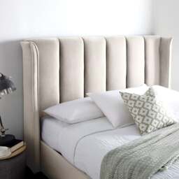 Aurora - King Size - Ottoman Storage Bed - Neutral Stone - Velvet - 5ft - Happy Beds - thumbnail 6