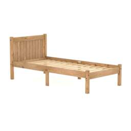 Rio -Single - Waxed Solid Pine Wooden Bed Frame - 3ft - Happy Beds - thumbnail 7