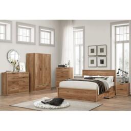 Stockwell - Rustic 4+2 Drawer Chest - Oak - Wooden - Happy Beds - thumbnail 5