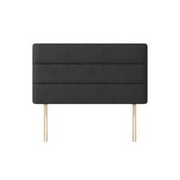 Cornell - Single - Lined Headboard - Dark Grey - Charcoal - Fabric - 3ft - Happy Beds - thumbnail 1