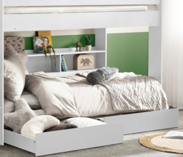 Tuscan - Single - Staircase Bunk Bed - White - Wooden - 3ft - Happy Beds - thumbnail 6