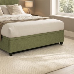Avery - King Size - Ottoman Storage Bed - Green - Fabric - 5ft - Happy Beds - thumbnail 5