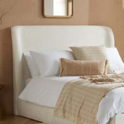 Lanis - King Size - Ottoman Storage Bed - Cream - Linen Fabric - 5ft - thumbnail 4