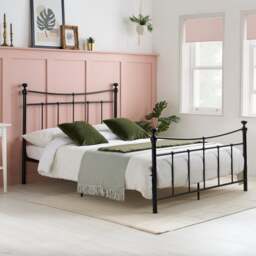 Emily - Single - Black Metal Bed Frame - 3ft - Happy Beds
