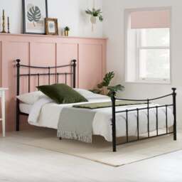 Emily - Single - Black Metal Bed Frame - 3ft - Happy Beds - thumbnail 2