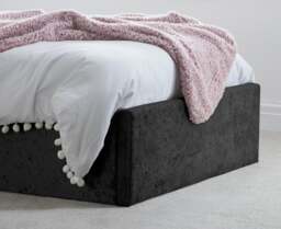Berlin - Double - Ottoman Storage Bed - Black - Crushed Velvet - Double - Happy Beds - thumbnail 7