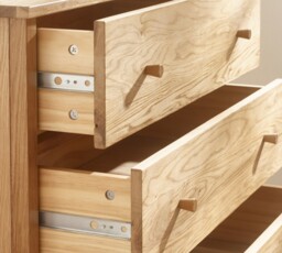 Coxmoor – 5-Drawer Chest of Drawers – Oak – Wooden - Happy Beds - thumbnail 4