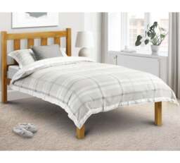 Poppy - Double - Solid Pine Bed - Pine - Wooden - Low Foot-End - 4ft6 - Happy Beds - thumbnail 2