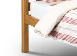 Poppy - Double - Solid Pine Bed - Pine - Wooden - Low Foot-End - 4ft6 - Happy Beds - thumbnail 7