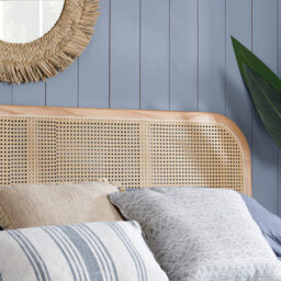 Elina – King Size– Low Foot-End Rattan Bed – Oak – Wooden – 5ft - Happy Beds - thumbnail 4