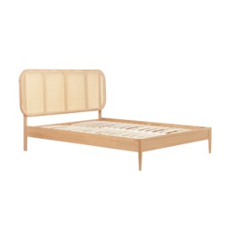 Elina – King Size– Low Foot-End Rattan Bed – Oak – Wooden – 5ft - Happy Beds - thumbnail 7