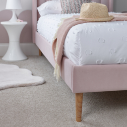 Marlow - Single - Low Foot-End Kids’ Bed - Pink - Velvet - 3ft - Happy Beds - thumbnail 5