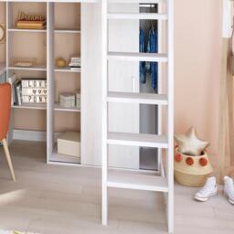 Higher - Single - Kids High Sleeper Bed - White - Wood - 3ft - Happy Beds - thumbnail 7