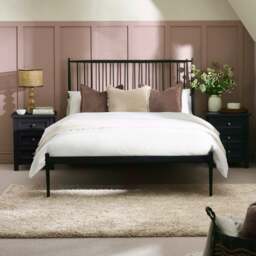 Floyd - King-Size - Spindle Style Bed - Black - Metal - 5ft - thumbnail 1