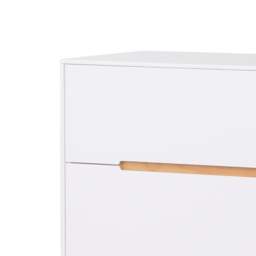 Alicia - 3 Drawer Bedside Table - White/Oak - Wooden - Happy Beds - thumbnail 3