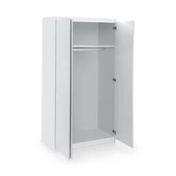 Jupiter - 2 Door Wardrobe - White - Wooden - Happy Beds - thumbnail 6