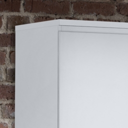 Jupiter - 2 Door Wardrobe - White - Wooden - Happy Beds - thumbnail 2