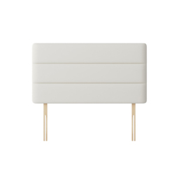 Cornell - Single - Lined Headboard - White - Fabric - 3ft - Happy Beds - thumbnail 1