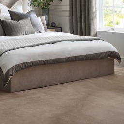 Miley - King Size - Tall Ottoman Storage Bed - Taupe - Fabric - 5ft - thumbnail 5