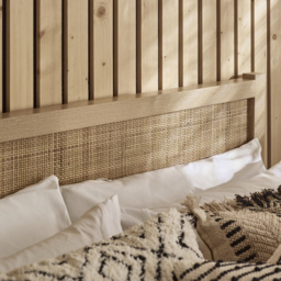 Padstow - King Size - Rattan Bed - Oak - Wooden - 5ft - Happy Beds - thumbnail 2