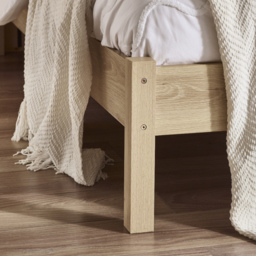 Padstow - King Size - Rattan Bed - Oak - Wooden - 5ft - Happy Beds - thumbnail 4