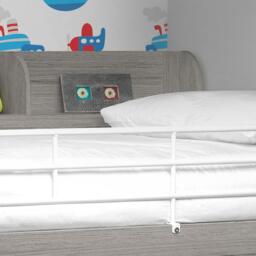 Domino - Single -Kids Bunk Bed with Storage - Grey - Wood and Metal - 3ft - Happy Beds - thumbnail 3