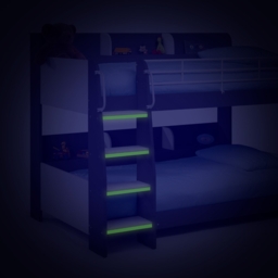 Domino - Single -Kids Bunk Bed with Storage - Grey - Wood and Metal - 3ft - Happy Beds - thumbnail 4