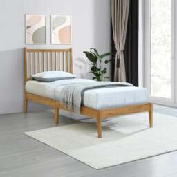Padeswood - Double - Low Foot-End Bed - Oak - Wooden - 4ft6 - Happy Beds - thumbnail 2