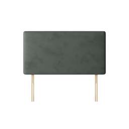 Cornell - Double - Plain Headboard - Dark Grey - Velvet - 4ft6 - Happy Beds - thumbnail 1