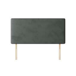 Cornell - Double - Plain Headboard - Dark Grey - Velvet - 4ft6 - Happy Beds - thumbnail 5