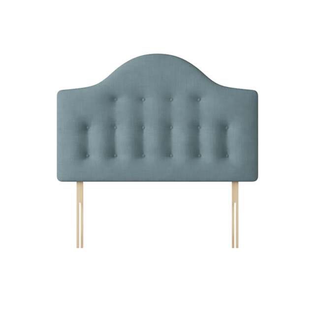 Victor - Small Single - Buttoned Headboard - Duck Egg Blue - Fabric - 2ft6 - Happy Beds - image 1