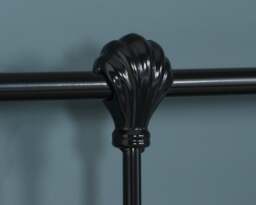 Atlas - Small Double - Black Metal Bed Frame with Antique Brass Finials - Small Double - Happy Beds - thumbnail 8