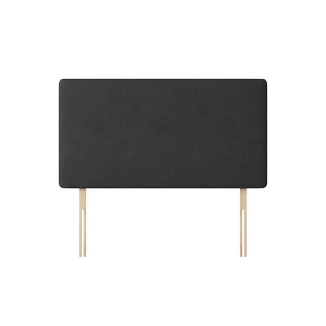 Cornell - King Size - Plain Headboard - Dark Grey - Charcoal - Fabric - 5ft - Happy Beds - image 1