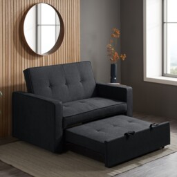 Otto - 2 Seater Sofa Bed - Grey - Fabric - Happy Beds - thumbnail 5