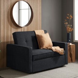 Otto - 2 Seater Sofa Bed - Grey - Fabric - Happy Beds